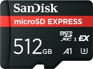 SanDisk microSD EXPRESS R880/W650 microSDXC Express 512GB, UHS-I U3, A1, Class 10, SD Express EX I