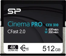 Silicon Power CinemaPRO CFX310 R530/W330 CFast 2.0 CompactFlash Card 512GB