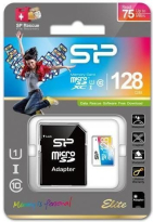 Silicon Power Elite R75/W15 microSDXC 128GB Kit, UHS-I U1, Class 10