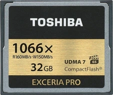 Toshiba Exceria Pro C501 R160/W150 CompactFlash Card 32GB