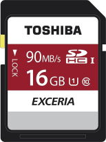 Toshiba Exceria N302 R90 SDHC 16GB, UHS-I U3, Class 10