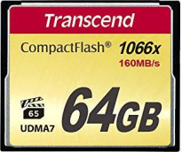 Transcend 1066x R160/W120 CompactFlash Card 64GB