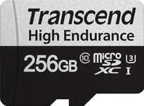Transcend High Endurance 350V R100/W45 microSDXC 256GB Kit, UHS-I U3, Class 10