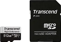 Transcend High Endurance 350V R100/W60 microSDXC 512GB Kit, UHS-I U3, Class 10