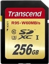 Transcend R95/W60 SDXC 256GB, UHS-I U3, Class 10
