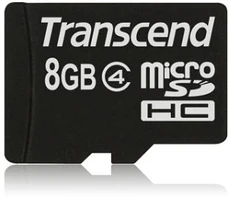 Transcend microSDHC 8GB, Class 4