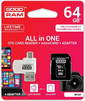 goodram M1A4 R60 microSDXC 64GB Kit, UHS-I, Class 10