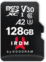 goodram M2AA IRDM MICROCARD R170/W120 microSDXC 128GB Kit, UHS-I U3, A2, Class 10