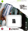 Kingston Canvas Select Plus R100 microSDXC 128GB, UHS-I U1, A1, Class 10