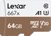 Lexar Professional 667x R100/W90 microSDXC 64GB Kit, UHS-I U3, A1, Class 10