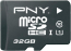 PNY High Performance R50/W20 microSDHC 32GB Kit, UHS-I, Class 10