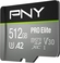 PNY Pro Elite R100/W90 microSDXC 512GB Kit, UHS-I U3, A2, Class 10