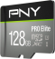 PNY Pro Elite R100/W90 microSDXC 128GB Kit, UHS-I U3, A1, Class 10