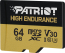 Patriot EP High Endurance R95 microSDXC 64GB Kit, UHS-I U1, A1, Class 10