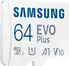 Samsung EVO Plus 2024 R160 microSDXC 64GB Kit, UHS-I U1, A1, Class 10