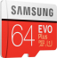 Samsung EVO Plus R100/W20 microSDXC 64GB Kit, UHS-I U1, Class 10