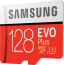 Samsung EVO Plus R100/W60 microSDXC 128GB Kit, UHS-I U3, Class 10