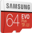 Samsung EVO Plus R100/W60 microSDXC 64GB Kit, UHS-I U3, Class 10