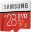 Samsung EVO Plus R100/W90 microSDXC 128GB Kit, UHS-I U3, Class 10