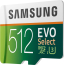 Samsung EVO Select R100/W90 microSDXC 512GB Kit, UHS-I U3, Class 10