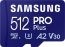 Samsung PRO Plus R180/W130 microSDXC 512GB USB-Kit, UHS-I U3, A2, Class 10