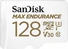 SanDisk Max Endurance R100/W40 microSDXC 128GB Kit, UHS-I U3, Class 10