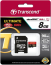 Transcend Ultimate R90/W25 microSDHC 8GB Kit, UHS-I, Class 10