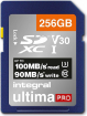 Integral ultima PRO R100/W90 SDXC 256GB, UHS-I U3, Class 10