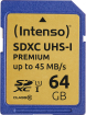 Intenso Premium R45 SDXC 64GB, UHS-I U1, Class 10