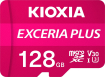 KIOXIA EXCERIA PLUS R100/W65 microSDXC 128GB Kit, UHS-I U3, A1, Class 10 (LMPL1M128GG2)