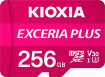 KIOXIA EXCERIA PLUS R100/W85 microSDXC 256GB Kit, UHS-I U3, A1, Class 10 (LMPL1M256GG2)