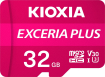 KIOXIA EXCERIA PLUS R98/W65 microSDHC 32GB Kit, UHS-I U3, A1, Class 10 (LMPL1M032GG2)