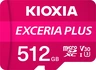 KIOXIA EXCERIA PLUS R100/W85 microSDXC 512GB Kit, UHS-I U3, A1, Class 10