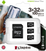 Kingston Canvas Select Plus R100 microSDHC 32GB Kit, UHS-I U1, A1, Class 10, 3er-Pack