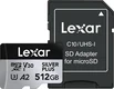 Lexar Professional SILVER PLUS R205/W150 microSDXC 512GB Kit, UHS-I U3, A2, Class 10