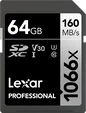 Lexar Professional 1066x Silver Series R160/W70 SDXC 64GB, UHS-I U3, Class 10