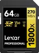 Lexar Professional 1800x Gold Series R280/W210 SDXC 64GB, UHS-II U3, Class 10