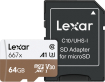 Lexar Professional 667x R100/W90 microSDXC 64GB Kit, UHS-I U3, A1, Class 10