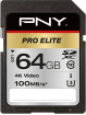 PNY Pro Elite R100/W90 SDXC 64GB, UHS-I U3, Class 10