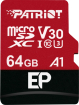 Patriot EP R90/W80 microSDXC 64GB Kit, UHS-I U3, A1, Class 10 (PEF64GEP31MCX)