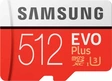Samsung EVO Plus R100/W90 microSDXC 512GB Kit, UHS-I U3, Class 10