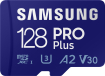 Samsung PRO Plus R160/W120 microSDXC 128GB Kit, UHS-I U3, A2, Class 10