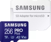 Samsung PRO Plus R180/W130 microSDXC 256GB Kit, UHS-I U3, A2, Class 10