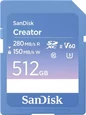 SanDisk Creator R280/W150 SDXC 512GB, UHS-II U3, Class 10