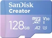 SanDisk Creator R190/W90 microSDXC 128GB Kit, UHS-I U3, A2, Class 10