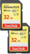 SanDisk Extreme PLUS R90/W60 SDHC 32GB, UHS-I U3, Class 10, 2er-Pack