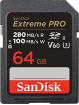 SanDisk Extreme PRO R280/W100 SDXC 64GB, UHS-II U3, Class 10