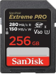 SanDisk Extreme PRO R280/W150 SDXC 256GB, UHS-II U3, Class 10