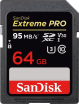 SanDisk Extreme PRO R95/W90 SDXC 64GB, UHS-I U3, Class 10