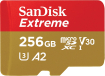 SanDisk Extreme R190/W130 microSDXC 256GB Kit, UHS-I U3, A2, Class 10